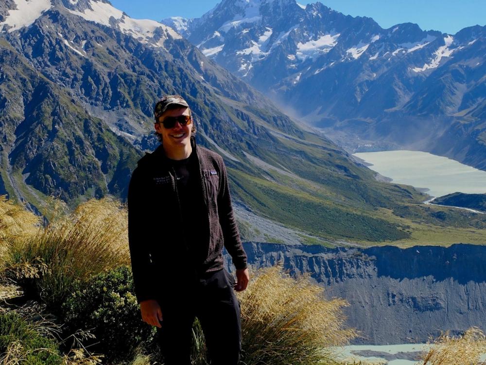 Austin Adventures Guide, Daniel, in Aoraki Mount Cook National Park in New Zealand